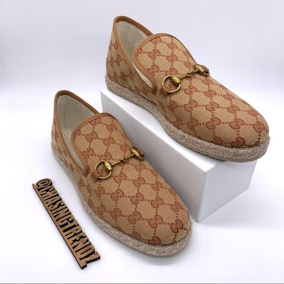 GUCCI Women’s GG Canvas Beige Espadrilles 609424 - Picture 7 of 14